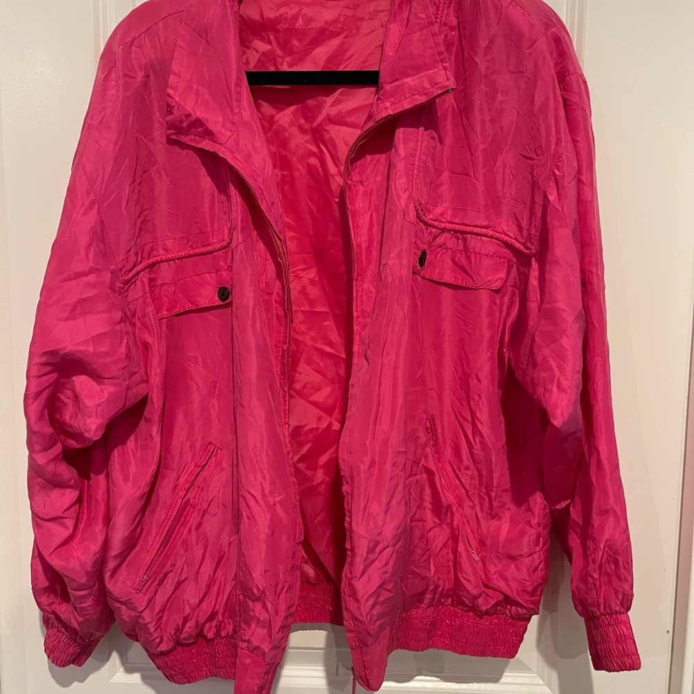 Women’s Vintage Hot Pink Lightweight Jacket